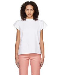 Magda Butrym - T-shirt blanc à col ras du cou - Lyst