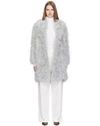 Yves Salomon - Feather Shawl Collar Coat - Lyst