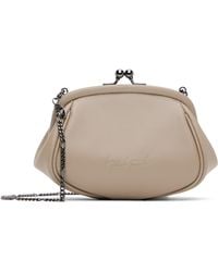 Yohji Yamamoto - Taupe Double Clasp Pouch - Lyst