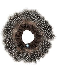 MERRMA - Ssense Exclusive Feather Scrunchie - Lyst