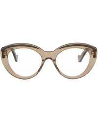 Loewe - Brown Chunky Anagram Glasses - Lyst