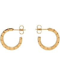 Versace - Gold Greca Hoop Earrings - Lyst
