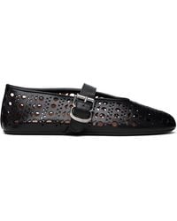 Alaïa - Vienne Cut-Out Leather Ballerina Courts - Lyst