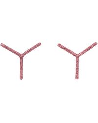 Y. Project - Pink Mini 'y' Earrings - Lyst