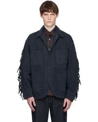 Toga Virilis - Fringed Denim Jacket - Lyst