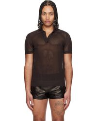 Tom Ford - Cotton Silk Mesh S/S Buttonless Polo - Lyst