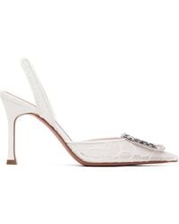 AMINA MUADDI - Camelia Lace Sling 90 Heels - Lyst