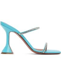 AMINA MUADDI - Blue Gilda Slipper 95 Heeled Sandals - Lyst