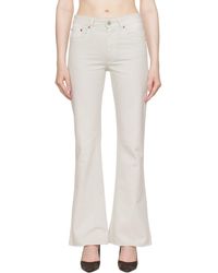 MM6 by Maison Martin Margiela - オフホワイト ファイブポケット ジーンズ - Lyst