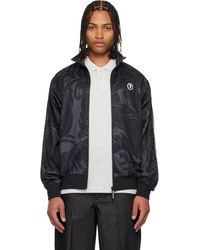 Aape By A Bathing Ape - Blouson De Survêtement Noir À Motif Camouflage, À Logos Aapenow Et Moonface, Et À Glissière - Lyst