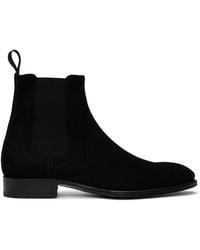 Brioni - Black Leather Chelsea Boots - Lyst