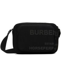 Burberry Sac à bandoulière à logo horseferry - Noir