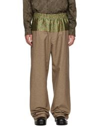 Dries Van Noten - Contrast Waist Trousers - Lyst