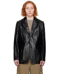 Our Legacy - Black Opening Leather Jacket - Lyst