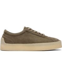 HUGO - Khaki Suede Sneakers - Lyst