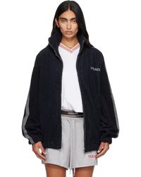 Versace - Cotton-terry Jacquard Zip Jacket - Lyst