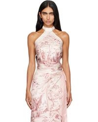 Ferragamo - Voyage Print Foulard Top - Lyst