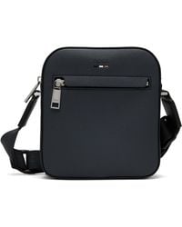 BOSS - Grained Faux-Leather Reporter Bag - Lyst
