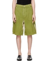 Marni - Screen-Printed Denim Cargo Shorts - Lyst