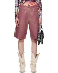 Guess - Low-rise Leather Shorts - Lyst