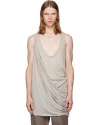 Rick Owens - Off- Tower Draped Pony Tank Top - Lyst