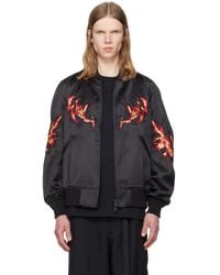 Y-3 - Embroidered Graphic Satin Souvenir Jacket - Lyst