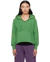 Les Tien - Heavyweight Raw Cropped Hoodie - Lyst
