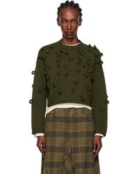 JW Anderson - Khaki Cropped Loop Sweater - Lyst