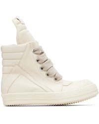 Rick Owens - Off- Temple Jumbolace Geobasket Sneakers - Lyst