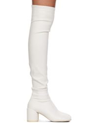 MM6 by Maison Martin Margiela - Bottes anatomic blanches - Lyst
