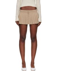 GUIZIO - Taupe Vivienne Miniskirt - Lyst