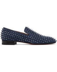 Christian Louboutin - Navy Dandelion Spikes Loafers - Lyst