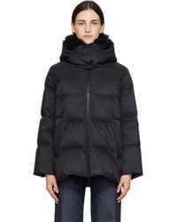 Yves Salomon - Waterproof Technical Lambswool Trim A-Line Down Jacket - Lyst