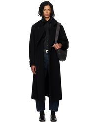 Lemaire Wrap Coat in Black for Men | Lyst Lemaire Wrap Coat in Black for Men | Lyst