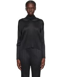 Pleats Please Issey Miyake - Black Monthly Colors September Hooded Blouse - Lyst