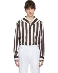 Dolce & Gabbana - ブラウン＆ホワイト 3つボタン 長袖シャツ - Lyst