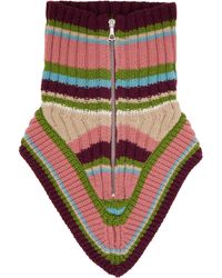 Dries Van Noten - Écharpe De Style Col Multicolore En Laine À Glissière - Lyst