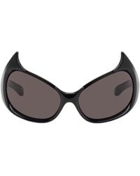 Balenciaga - Black Gotham Cat Sunglasses - Lyst