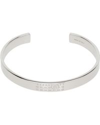 MM6 by Maison Margiela - Numerical Minimal Signature Cuff Bracelet - Lyst