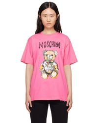 Moschino - Pink Archive Teddy Bear T-shirt - Lyst