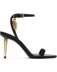 Tom Ford - Padlock Pointy Naked Heeled Sandals - Lyst