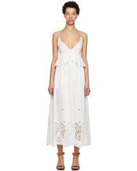 Stella McCartney - White V-neck Maxi Dress - Lyst