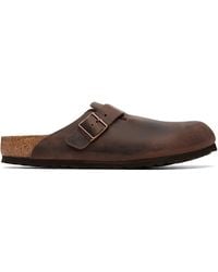 Birkenstock - Regular Boston Oiled Leather Slip-On Loafers - Lyst