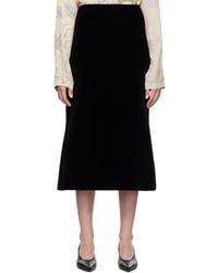 Dries Van Noten - Velvet Tailored Midi Skirt - Lyst