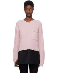 Marni - Pink Mouliné Sweater - Lyst