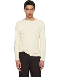 Paul Smith - Cotton-Linen Boat Neck Long-Sleeve T-Shirt - Lyst