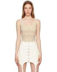Dion Lee - Off-white Corset Tank Top - Lyst