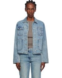 OPEN YY - Denim Trucker Jacket - Lyst
