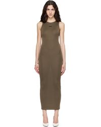 Fear Of God - Khaki Soft Rib Racerback Midi Dress - Lyst