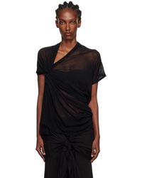 Yohji Yamamoto - Haut Noir À Ornement Torsadé - Lyst